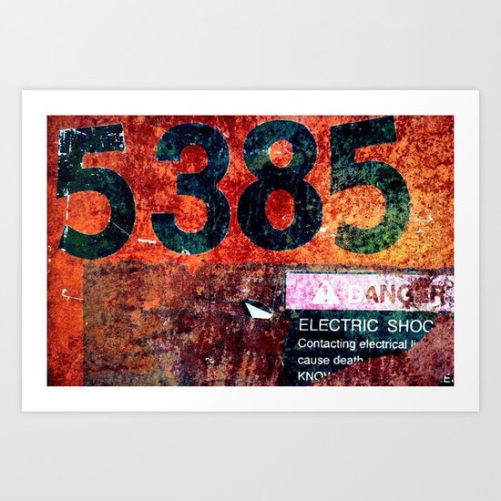 Rusty Numbers Art Print