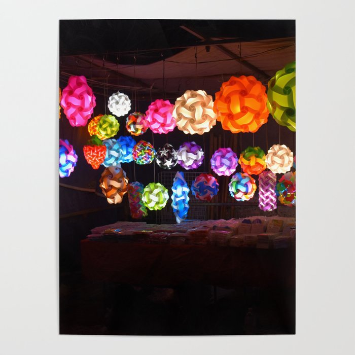 Colorful Lightshow Poster