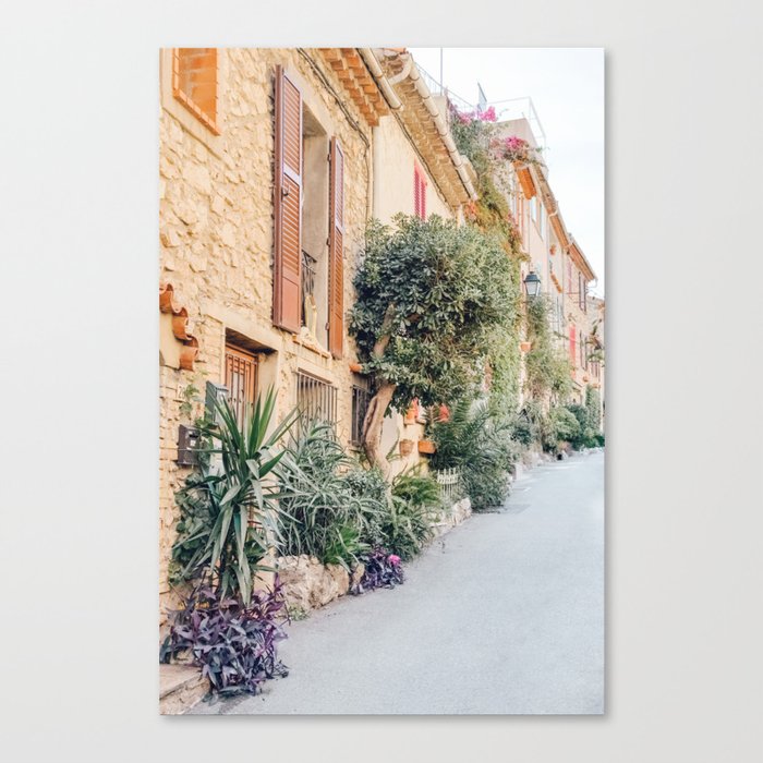 French Riviera Poster, Cote d'Azur Poster, Travel in Antibes Town Print, South of France Poster, Vintage House Canvas Print