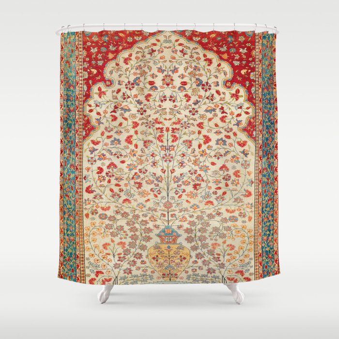 Kashan Central Persian Rug Print Shower Curtain