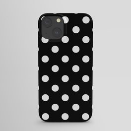 Polka Dot Texture (White & Black) iPhone Case
