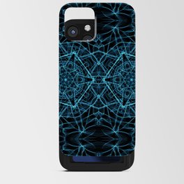 Liquid Light Series 17 ~ Blue Abstract Fractal Pattern iPhone Card Case