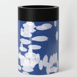 Abstract Splash Navy Blue Can Cooler