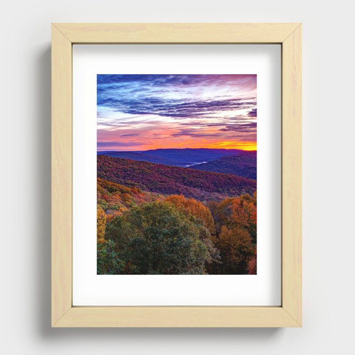 Sunrise Over The Boston Mountains And Artist Point Recessed Framed Print