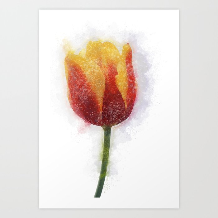 Tulip Painting Art Print By Claudegariepy Society6