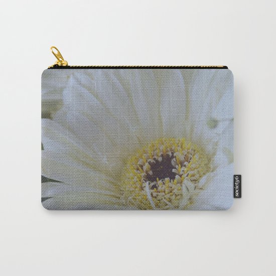 White Dahlia Carry-All Pouch