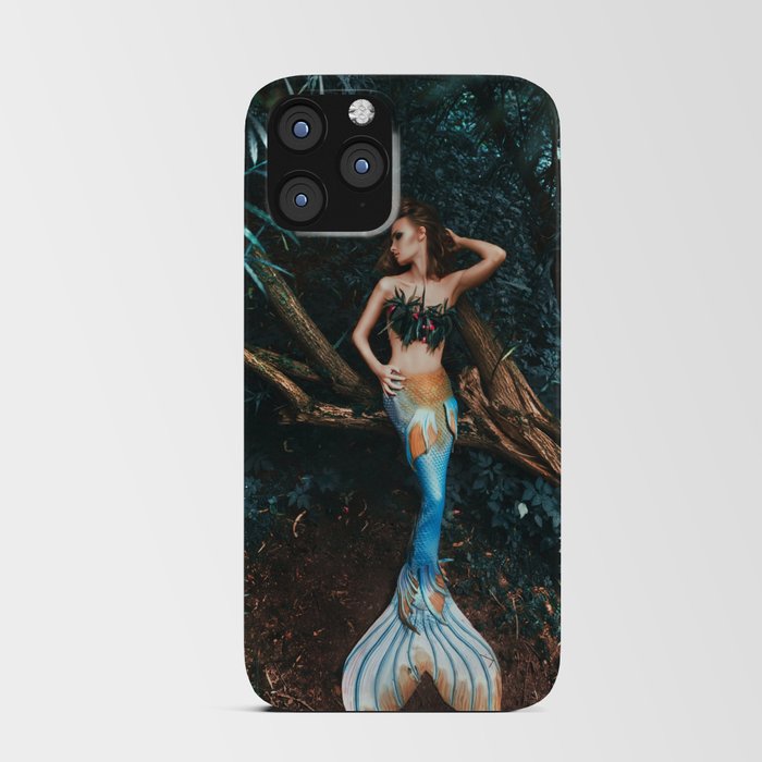 Mermaids of the tropical Amazon river basin; magical realism fantasy female mermaid portrait color photograph / photography iPhone Card Case