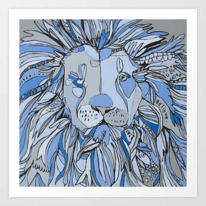 Greb Lion Art Print