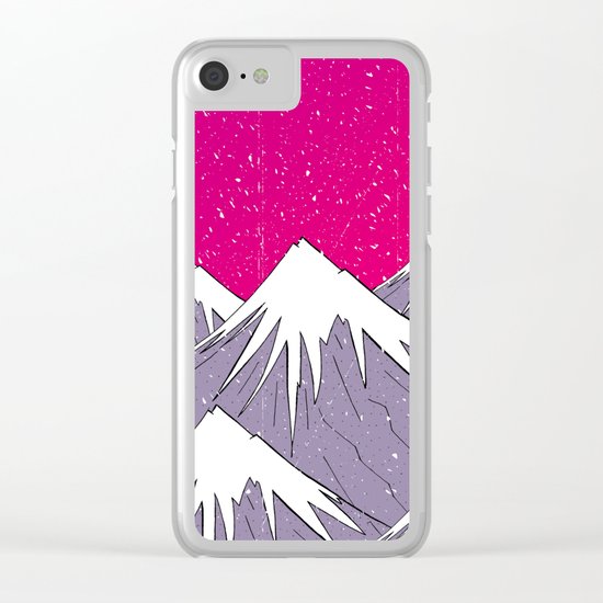 The mountains and the Snow Clear iPhone Case