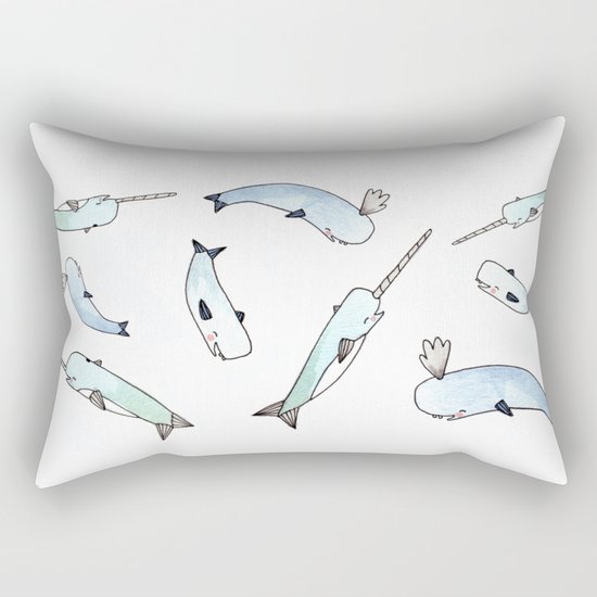 Narwhal Friends Rectangular Pillow