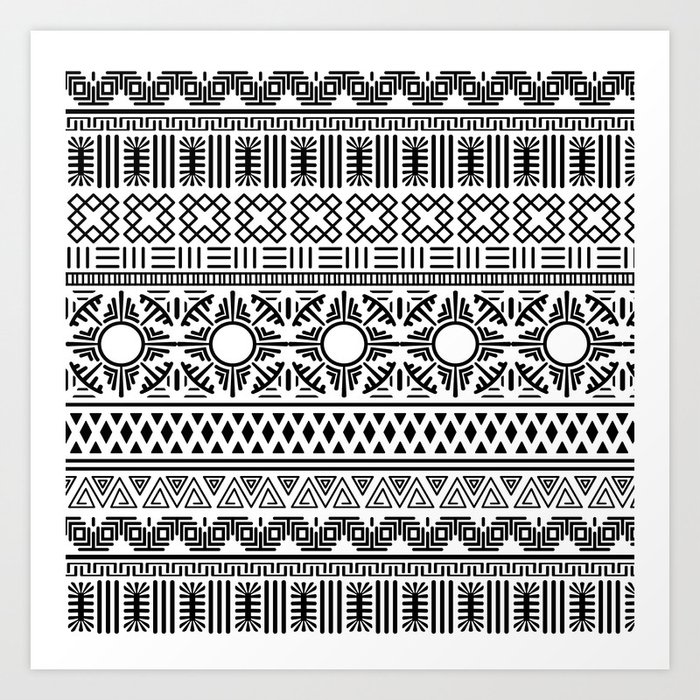 African Geometric Pattern I Art Print