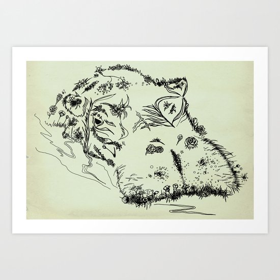 Hippo Art Print