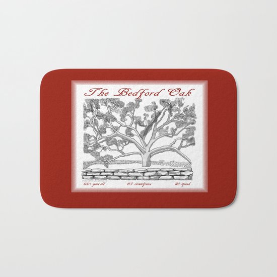 The Bedford Oak Zentangle Illustration Bath Mat