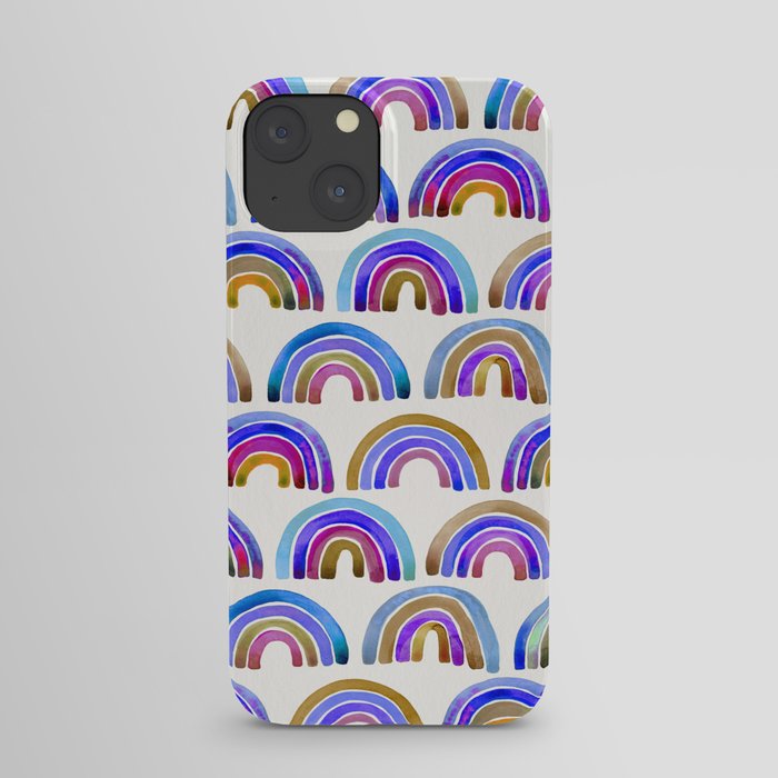 Rainbow Watercolor – Indigo iPhone Case