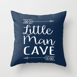 Little Man Cave Throw Pillow