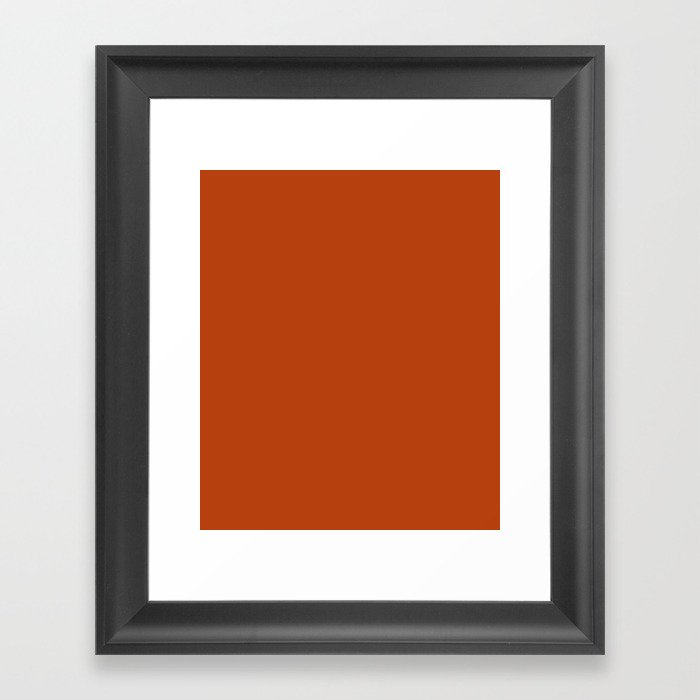 Rust - solid color Framed Art Print