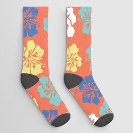 Hawaiian Hibiscus Flowers Socks
