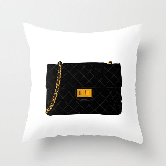 The quilted bag Throw Pillow