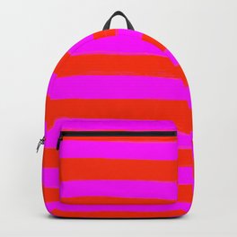 Sweet Stripes in Pink and Red Line Art #decor #society6 #buyart Backpack