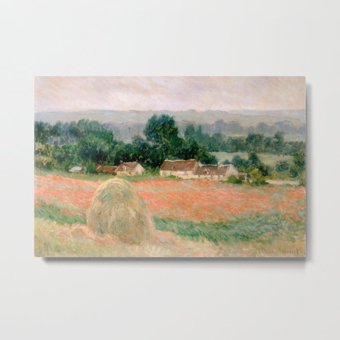 Haystack at Giverny by Claude Monet Metal Print
