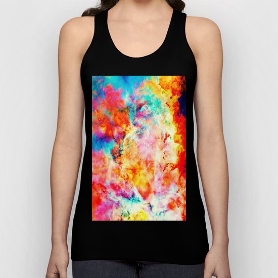 Colorful Abstract Nebula Unisex Tank Top