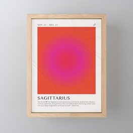 Sagittarius Astrology Zodiac Aura Gradient Art Print Framed Mini Art Print