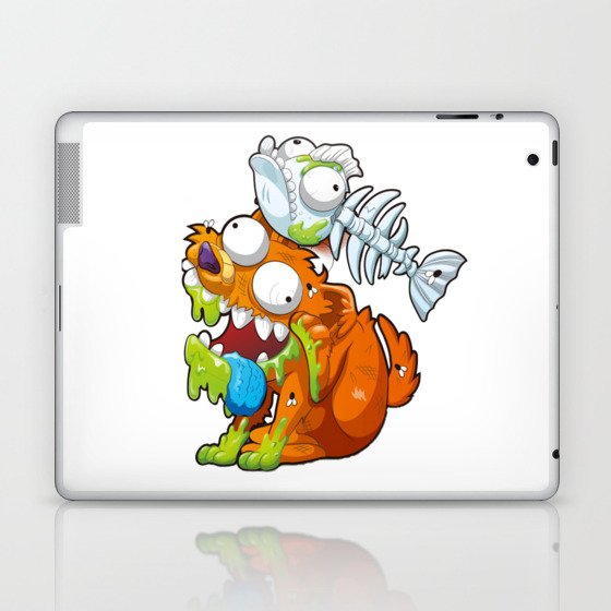 Zombie dog and dead fish smashers Laptop & iPad Skin