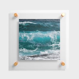 Blue Ocean Waves Floating Acrylic Print
