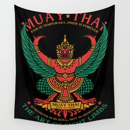 Muay Thai Sak Yant Garuda Wall Tapestry
