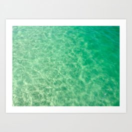 Ocean crystal clear water Art Print