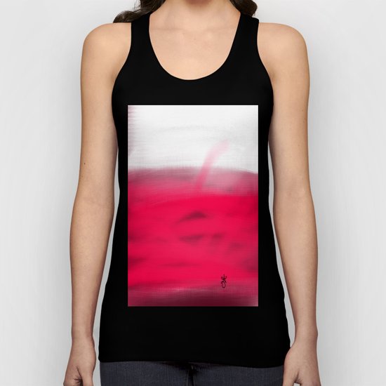 Pink Fields Abstract Painting - Dreaming in Nature Unisex Tank Top