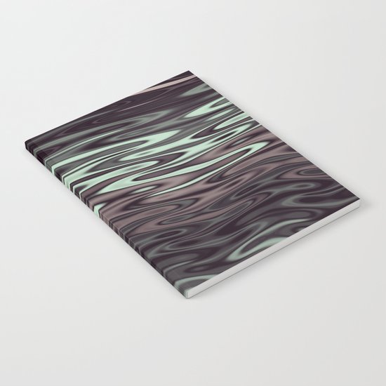 Ripples Fractal in Mint Hot Chocolate Notebook