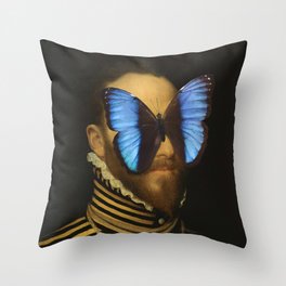 Knight with a butterfly Throw Pillow