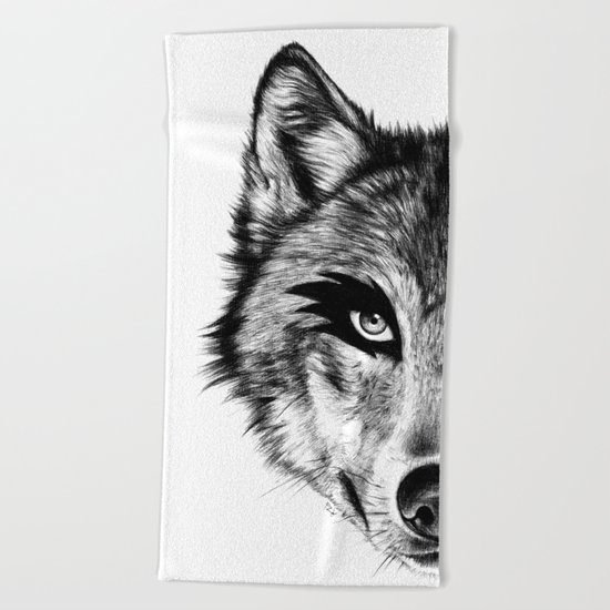 The Wolf Next Door Beach Towel