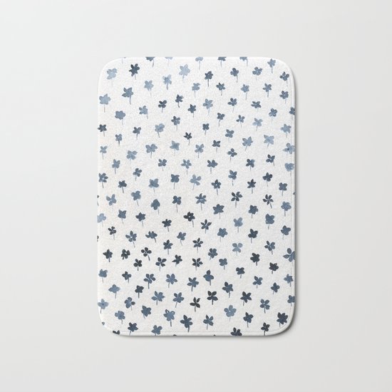 Blue Flowers Bath Mat