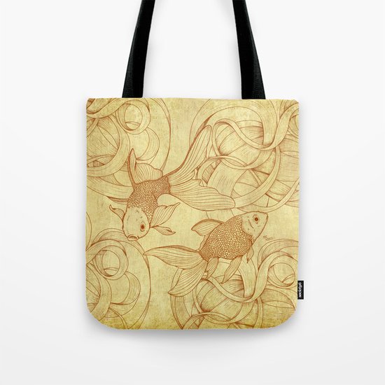 Vintage Goldfishes Tote Bag