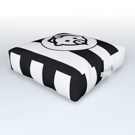 Referee  Outdoor Floor Cushion | Black And White, Pattern, Johnlogan, Iamjohnlogan, Verticalstripes, Ink, Stripes, Referee, Graphicdesign, Jclogan 