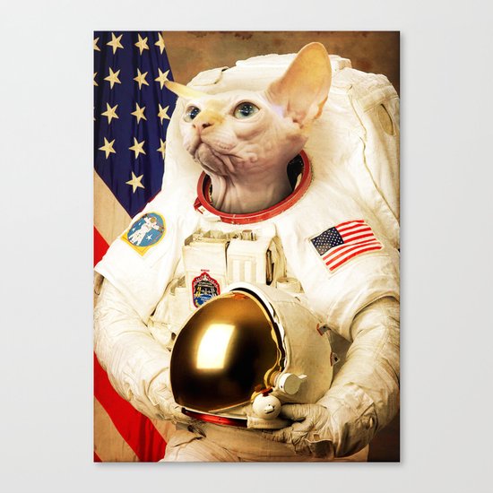 Astronaut Cat Canvas Print