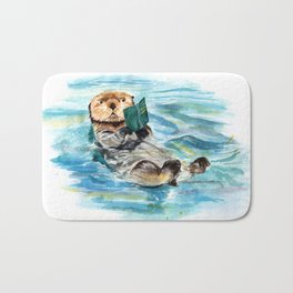 Otter Bath Mat | Animal, Children, Funny, Painting 