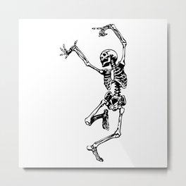 Dancing Skeleton | Day of the Dead | Dia de los Muertos | Skulls and Skeletons | Metal Print | Blackandwhite, Skulls, Dancingcalavera, Victorian, Goth, Gothic, Skeletons, Mexican, Dancingskeleton, Skull 