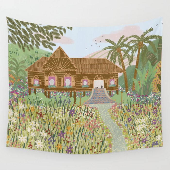 Secret Kampung House Wall Tapestry