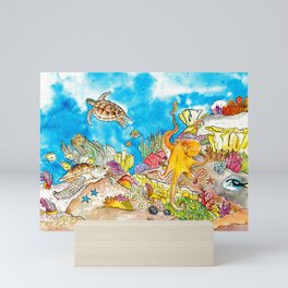 Octopus Reef Mini Art Print