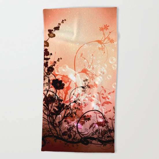 Wonderful flowers Beach Towel