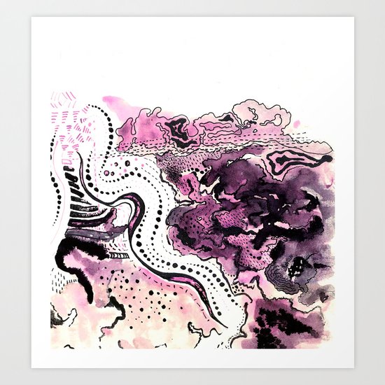 Crazy Pink Art Print