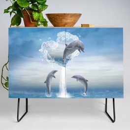 The Heart Of The Dolphins Credenza