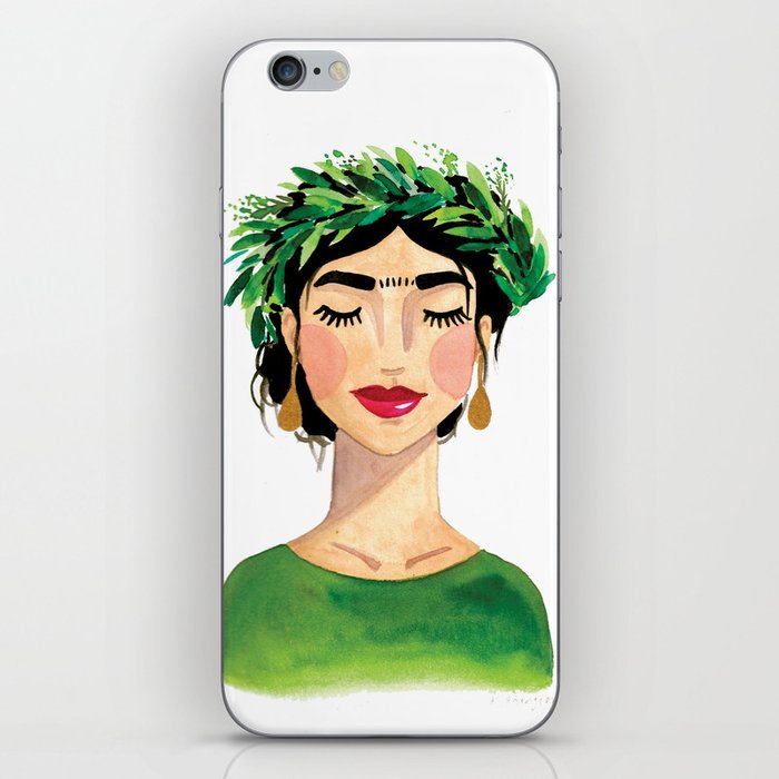 Floral Frida - Green iPhone Skin