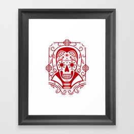 Dracula Candy Skull Framed Art Print