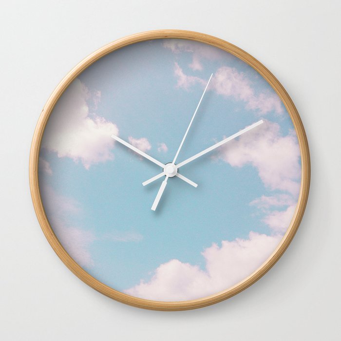 Every Cloud Has a Pink Lining Wall Clock