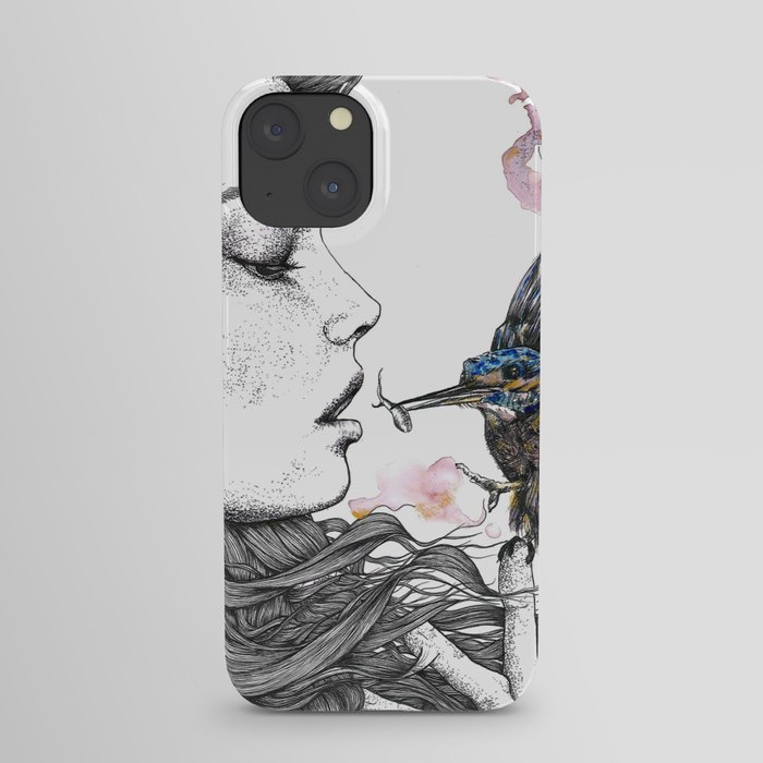 L'OISEAU ink illustration by ninette iPhone Case