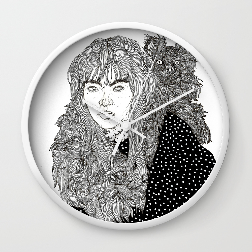 I Am Not A Cat Person Wall Clock By Kaethebutcher Society6